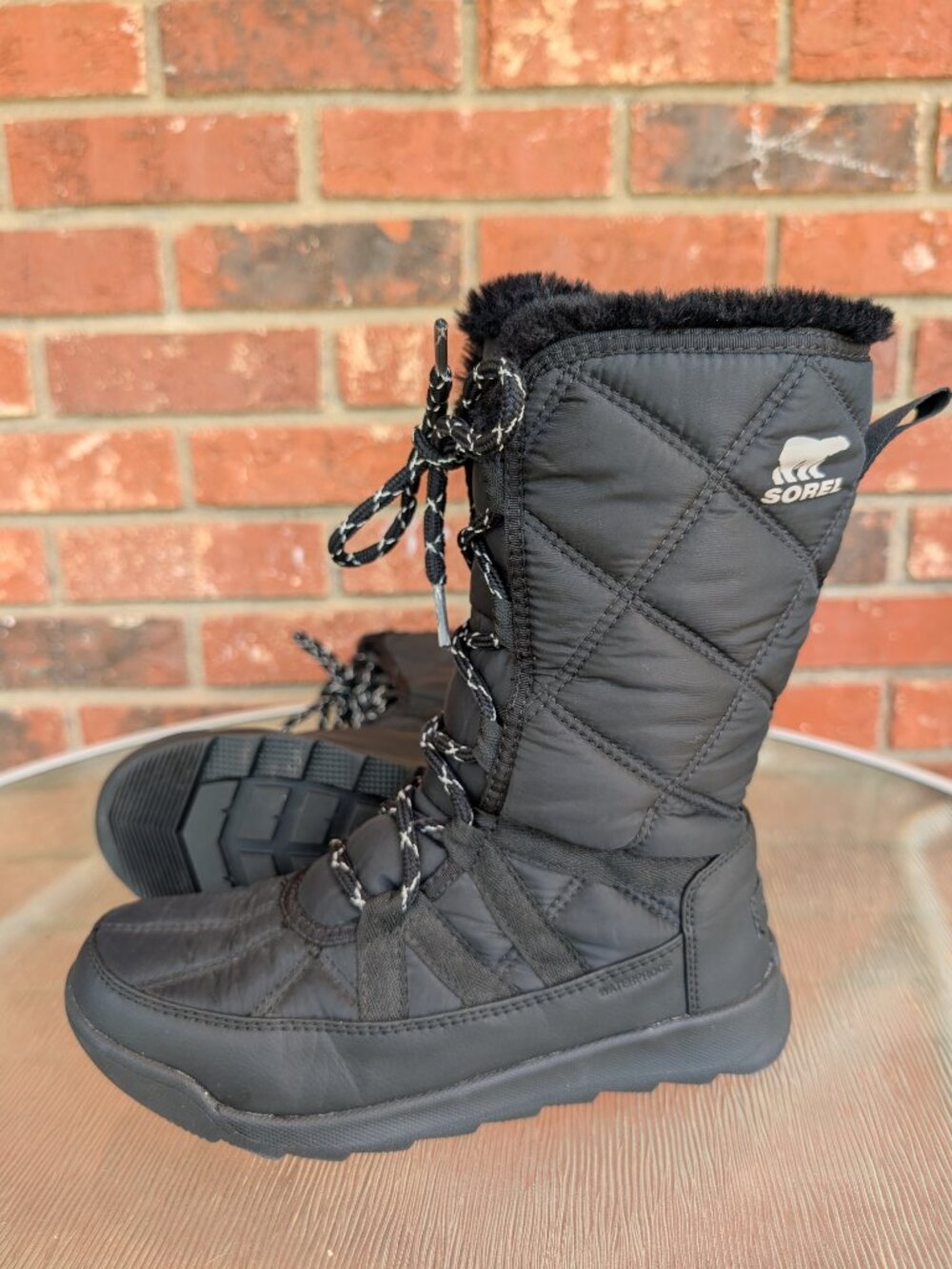Women's Sorel Black Waterproof Insulated Snow Boots Size 5